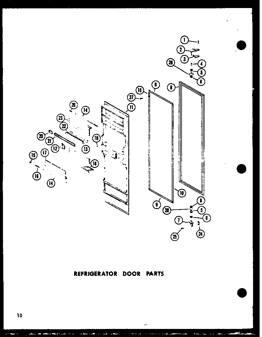 Amana SP19D-P73900-12W refrigerator door parts diagram