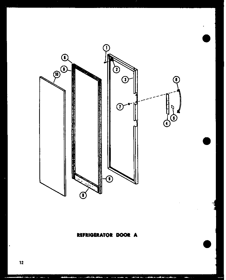 Amana SP19D-P73900-12W refrigerator door a diagram