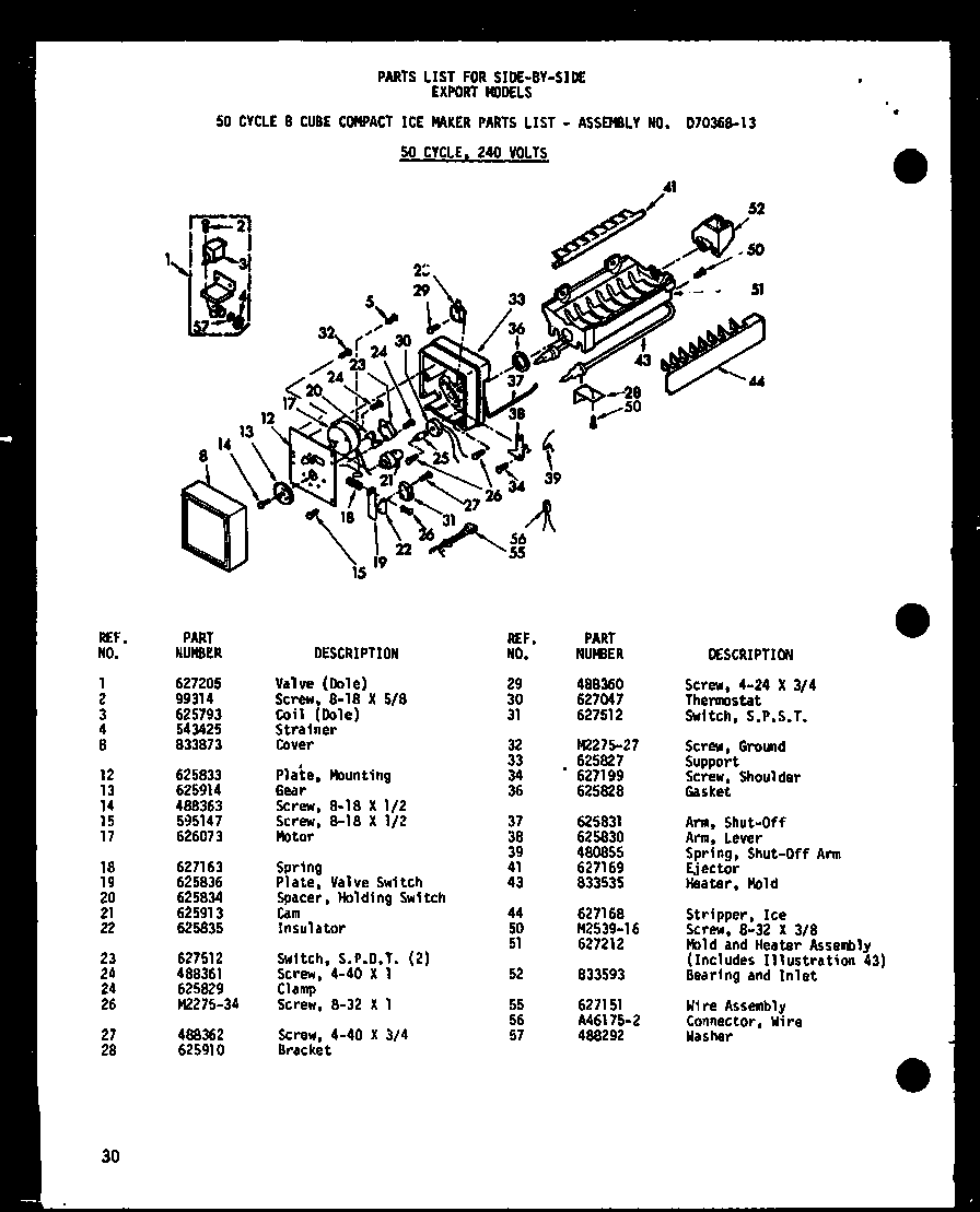 Amana SP19D-P73900-12W 50 cycle 8 cube compact ice maker (sr19d/p73900-11w) (sr22d/p73900-13w) (sr25d/p73900-14w) (esr22d/p73900-20w) diagram