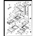 Amana SLD25J-P1116501W refrigerator shelving and drawers (sld25j/p1116501w) (sld25j/p1116502w) diagram
