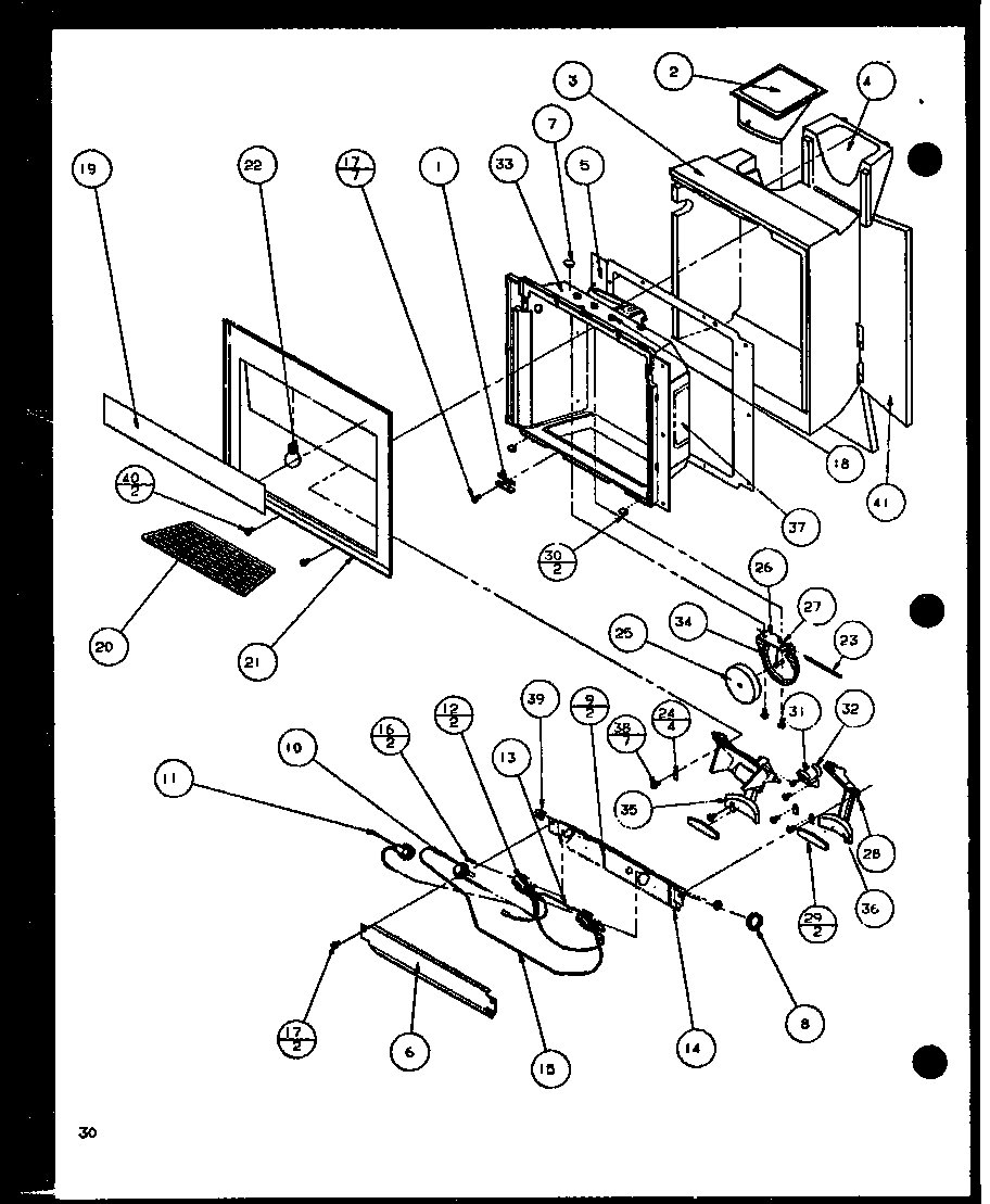 Amana SLD25JB-P1116503W ice and water cavity (sld25j/p1116501w) (sld25j/p1116502w) diagram