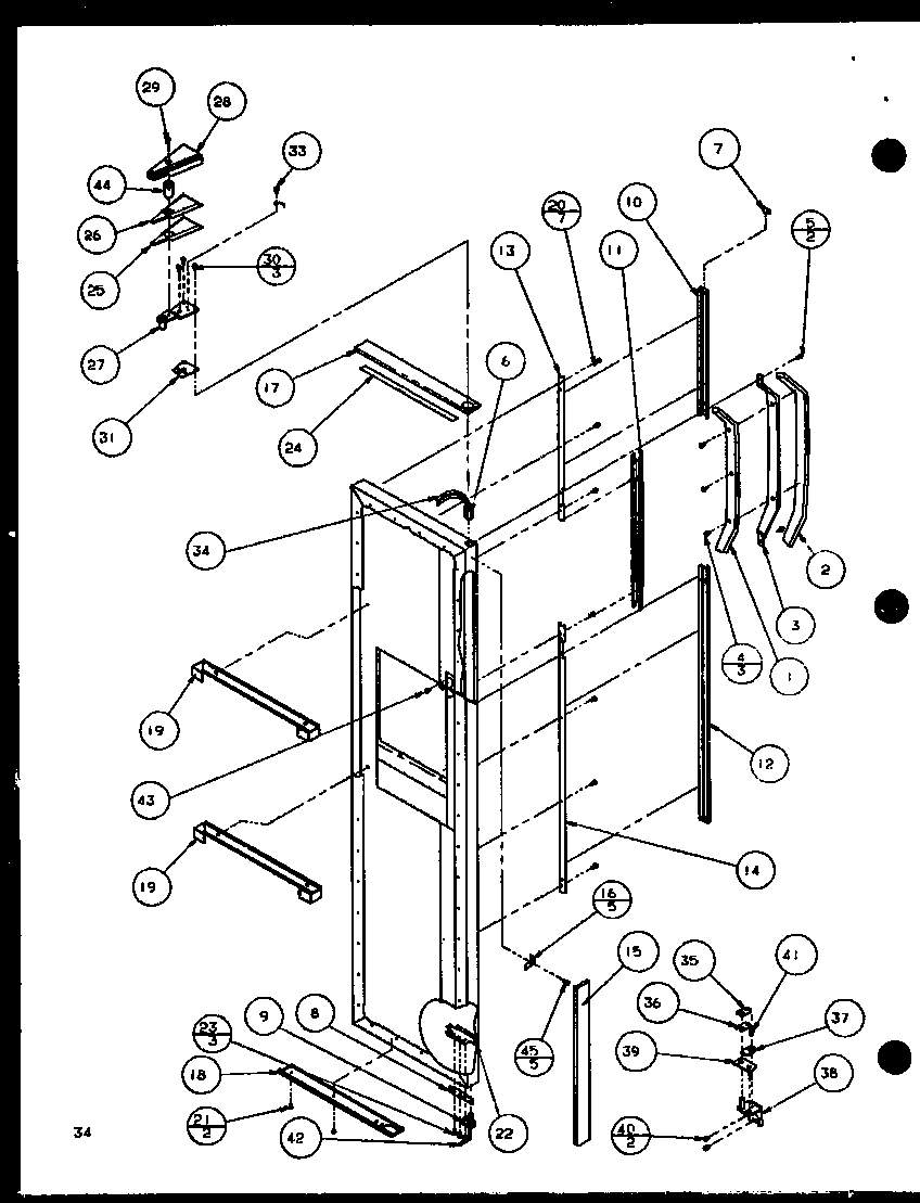 Amana SLD25JB-P1116503W freezer door (sld25jb/p1116503w) (sld25jb/p1116504w) diagram