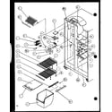 Amana SLD25J-P1116501W freezer shelving and refrigerator light (sld25jb/p1116503w) (sld25jb/p1116504w) diagram