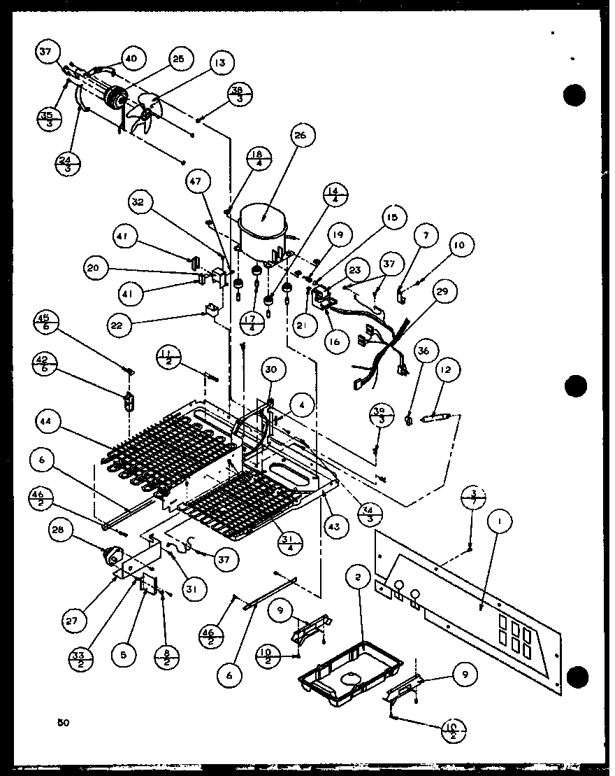 Amana SLD25JB-P1116503W machine compartment (sld25jb/p1116503w) (sld25jb/p1116504w) diagram