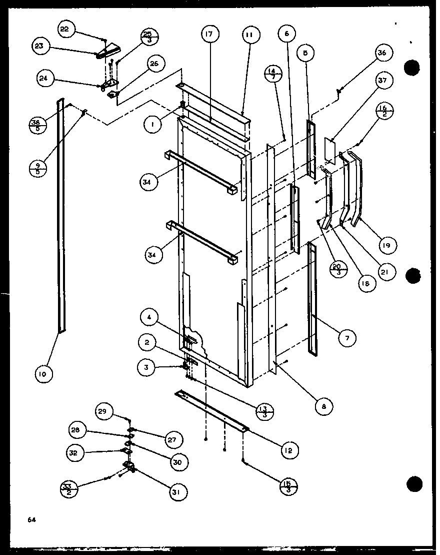 Amana SLD25JB-P1116503W refrigerator door (sld25jp/p1116505w) (sld25jp/p1116506w) diagram