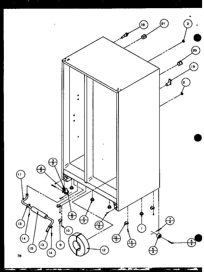 Amana SLD25JB-P1116503W drain and rollers (sld25jp/p1116505w) (sld25jp/p1116506w) diagram
