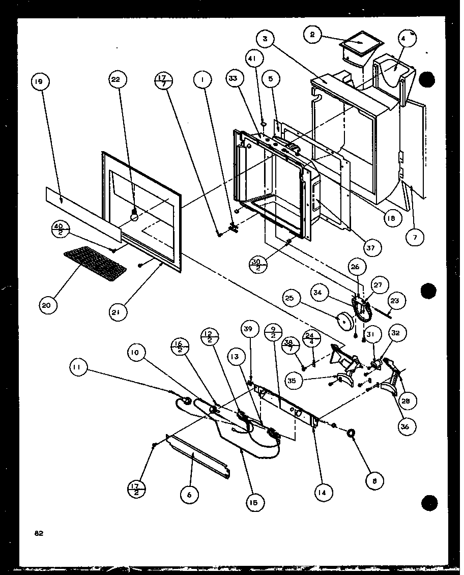 Amana SLD25JB-P1116503W ice and water cavity (sld25jp/p1116505w) (sld25jp/p1116506w) diagram