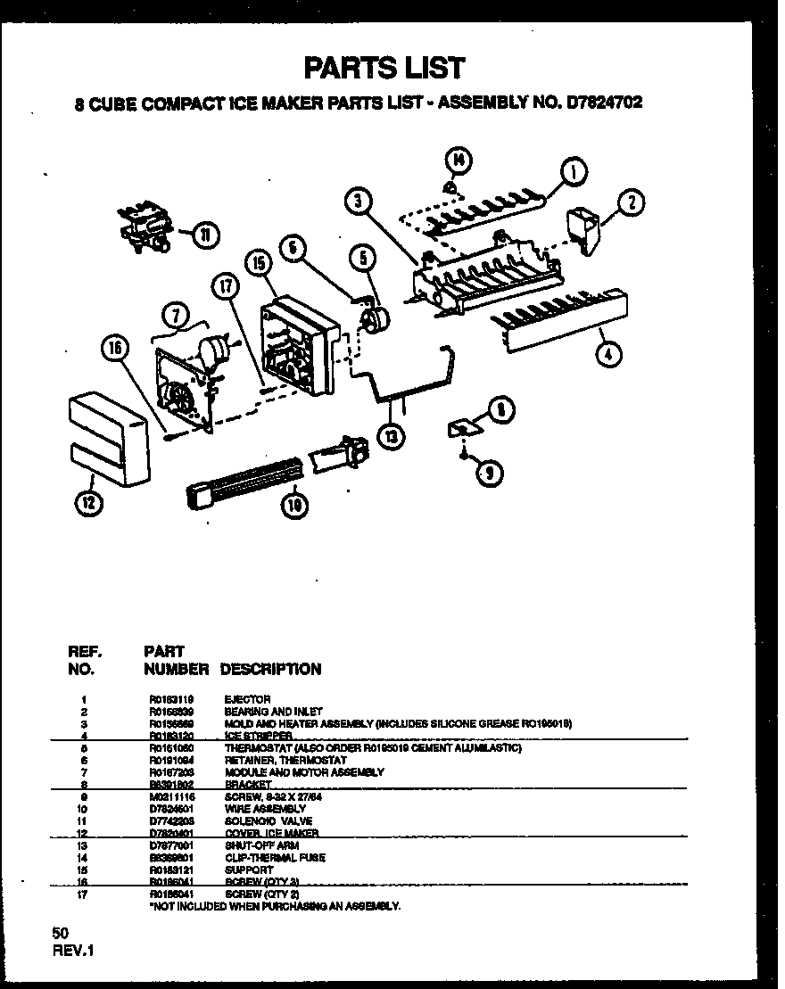 Amana SQD25NBE-P1162402WE 8 cube compact ice maker (sqd25nbe/p1162402we) diagram