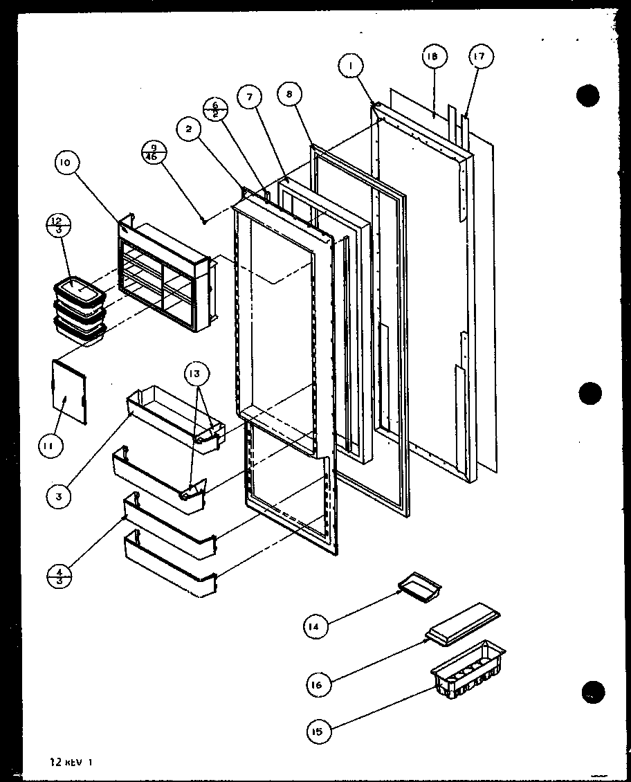 Amana SZD25M2W-P115104WW refrigerator door diagram