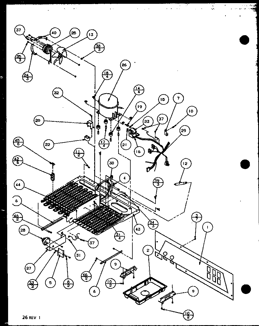 Amana SZD25M2W-P115104WW machine compartment panasonic compressor diagram