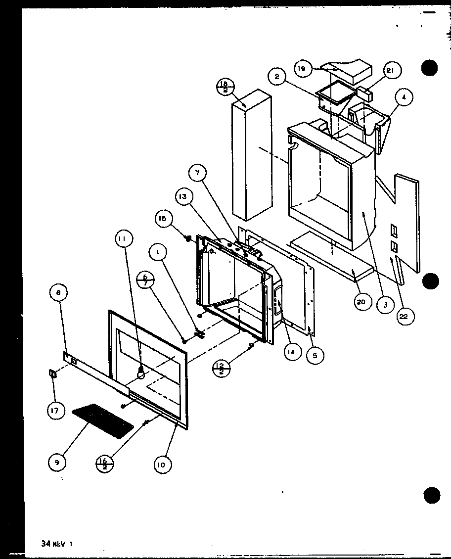 Amana SZD25M2W-P115104WW ice and water cavity diagram