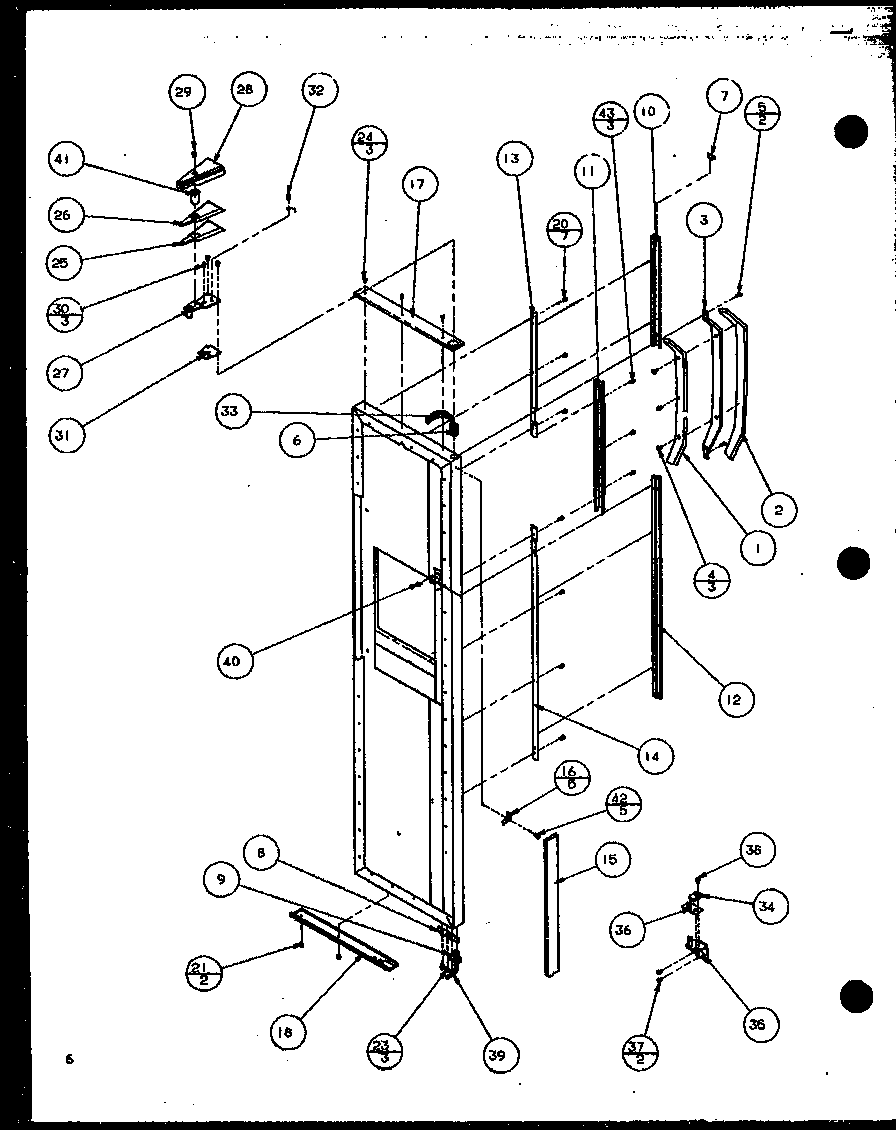 Amana 36518L-P1121604WL freezer door (36521w/p1121601ww) (36528l/p1121602wl) (36511w/p1121603ww) (36518l/p1121604wl) diagram