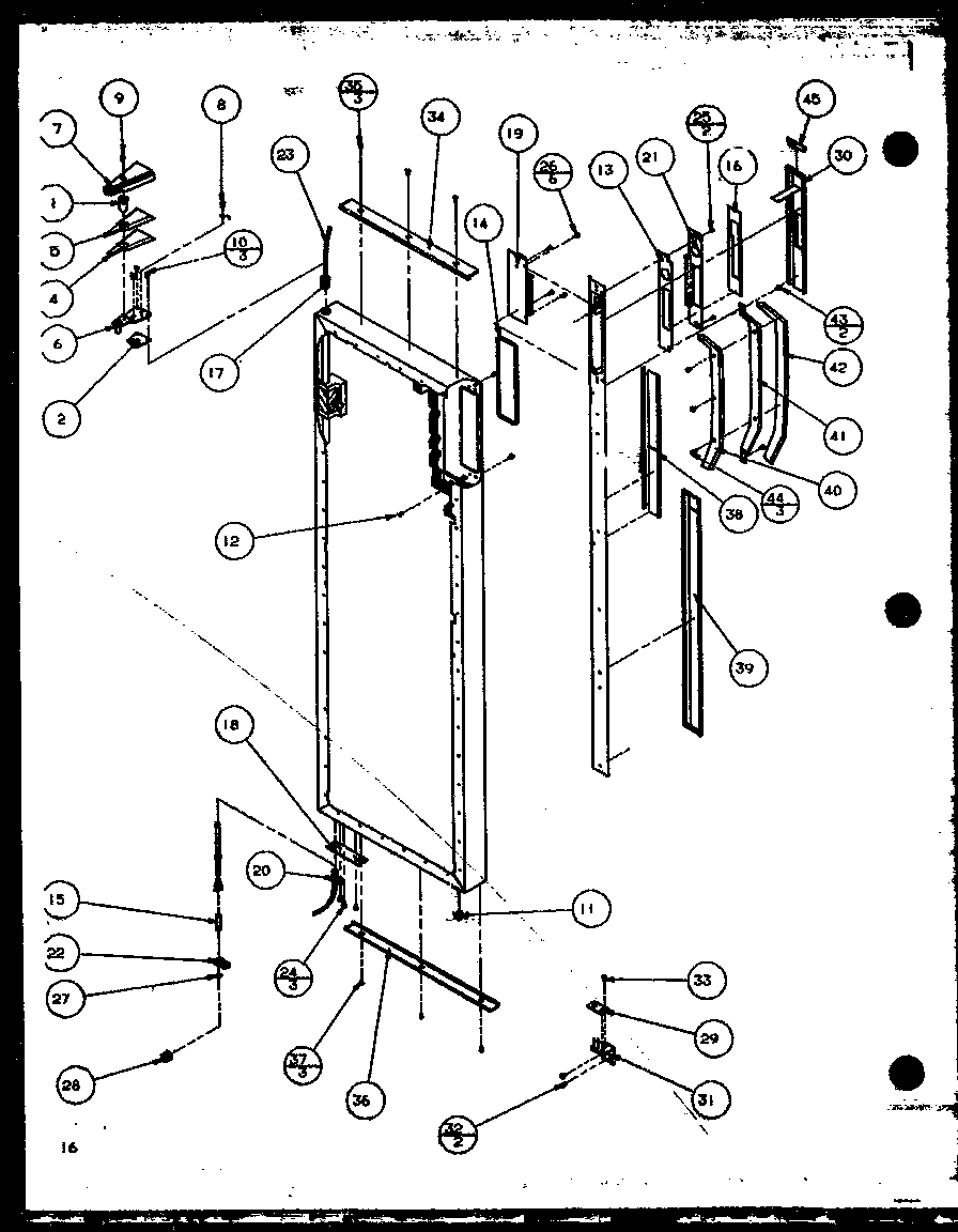 Amana 36518L-P1121604WL refrigerator door (36791w/p1152601ww) (36798l/p1152602wl) (36795e/p1152603we) diagram