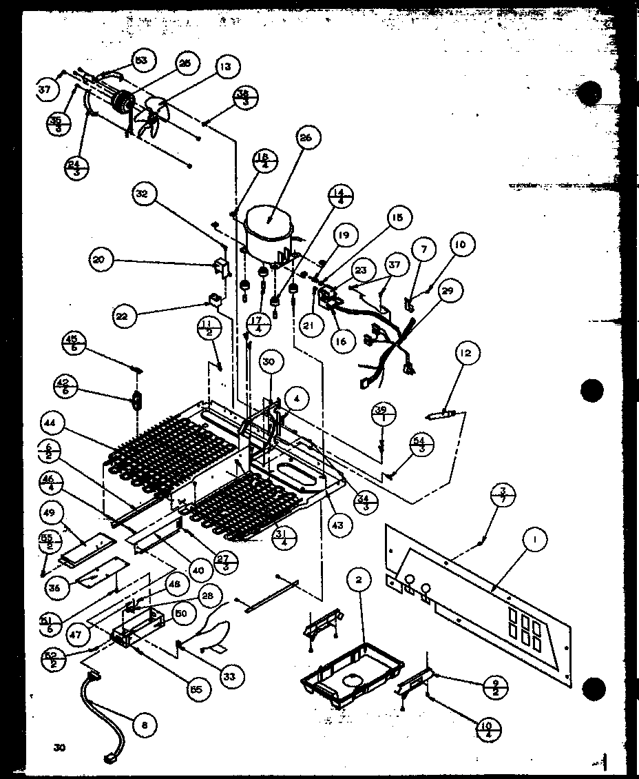 Amana 36518L-P1121604WL machine compartment diagram
