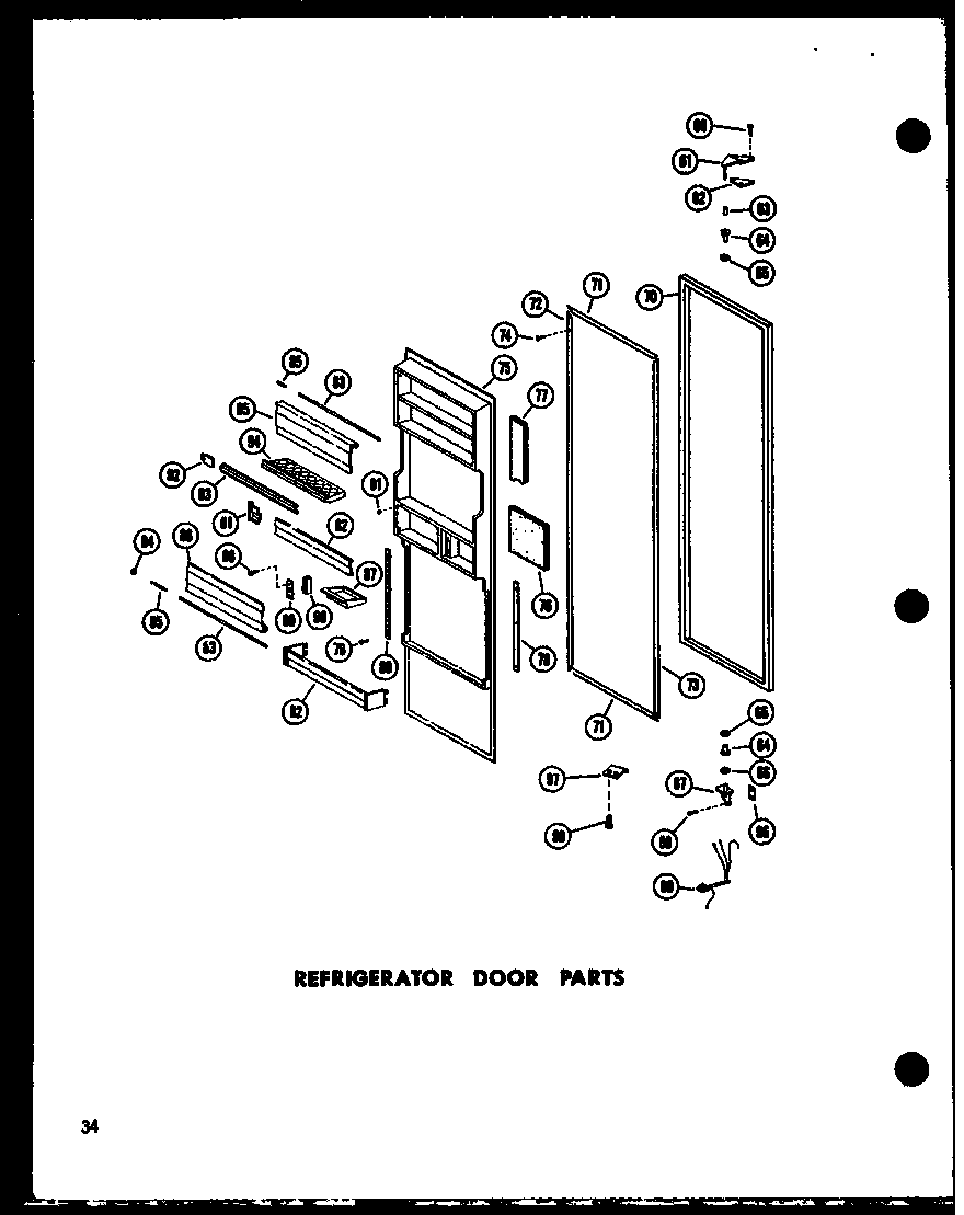 Amana SP17W-AG-P60340-40WG refrigerator door parts (sr25w-c/p60340-43wc) (sr25w/p60340-43w) (sr25w-ag/p60340-43wg) (sr25w-a/p60340-43wa) (sd25w-c/p60340-51wc) (sd25w/p60340-51w) (sd25w-ag/p60340-51wg) (sd25w-a/p60340-51wa) (sr22w-ag/p60340-45wg) (sr22w/p60340-45w) (sr22w-a/p60340-4 diagram