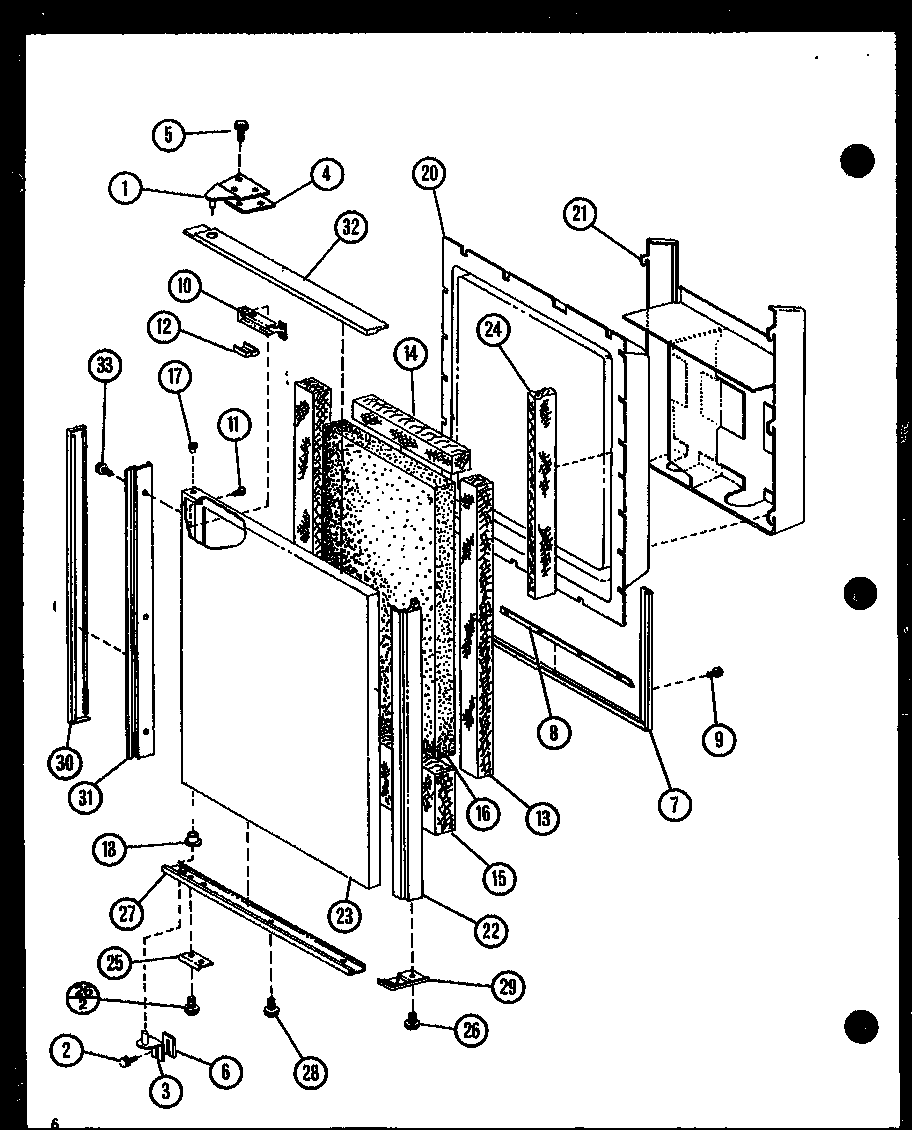 Amana SLDI25G1L-P7642106WL upper freezer door assembly diagram
