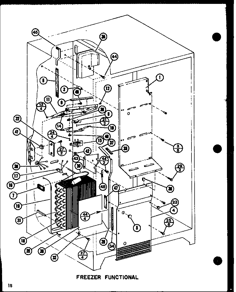 Amana SLDI25G1L-P7642106WL freezer functional diagram