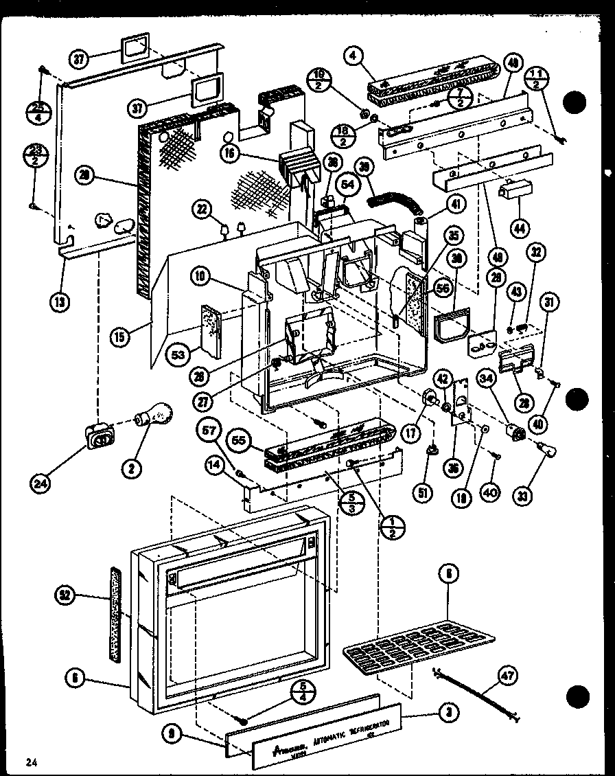 Amana SLDI25G1L-P7642106WL dispenser cavity diagram