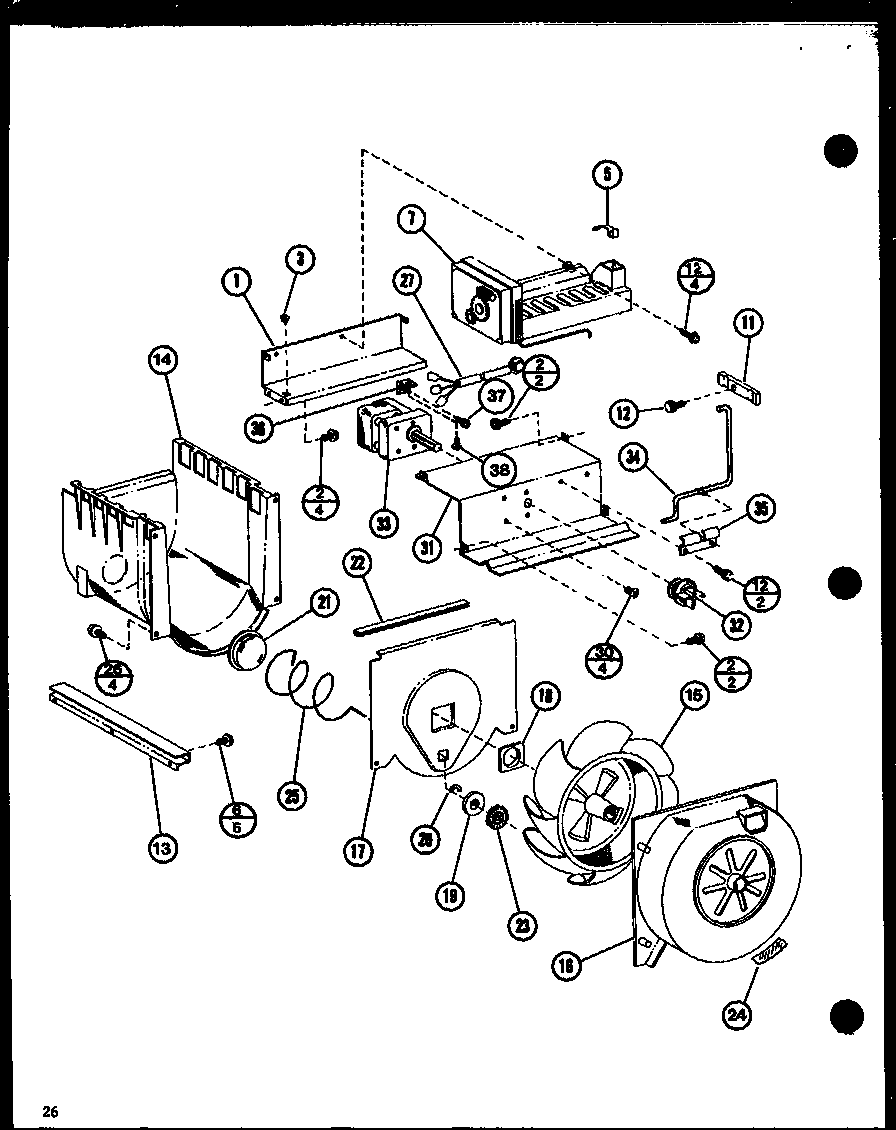 Amana SLDI25G1L-P7642106WL ice maker assembly diagram