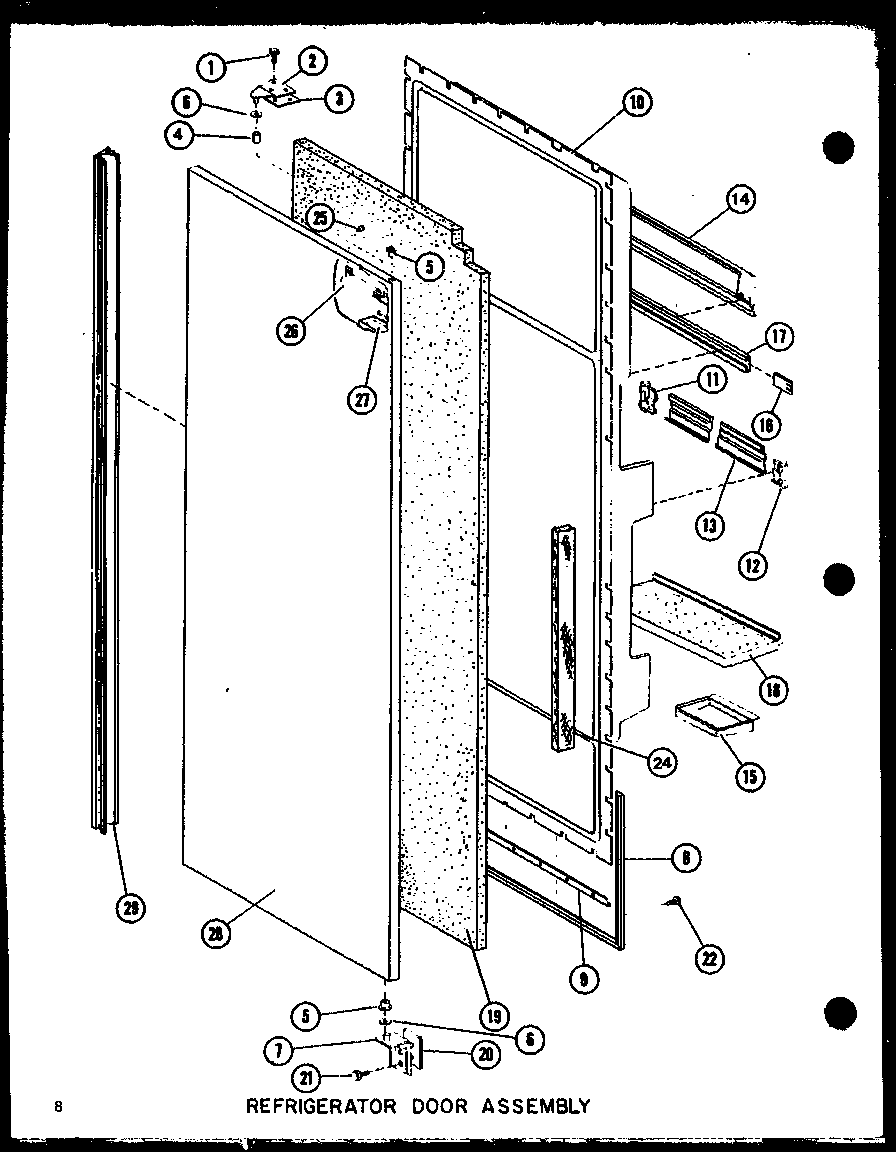 Amana 1999IW-P7731403W refrigerator door assembly (1999iw/p7731403w) diagram