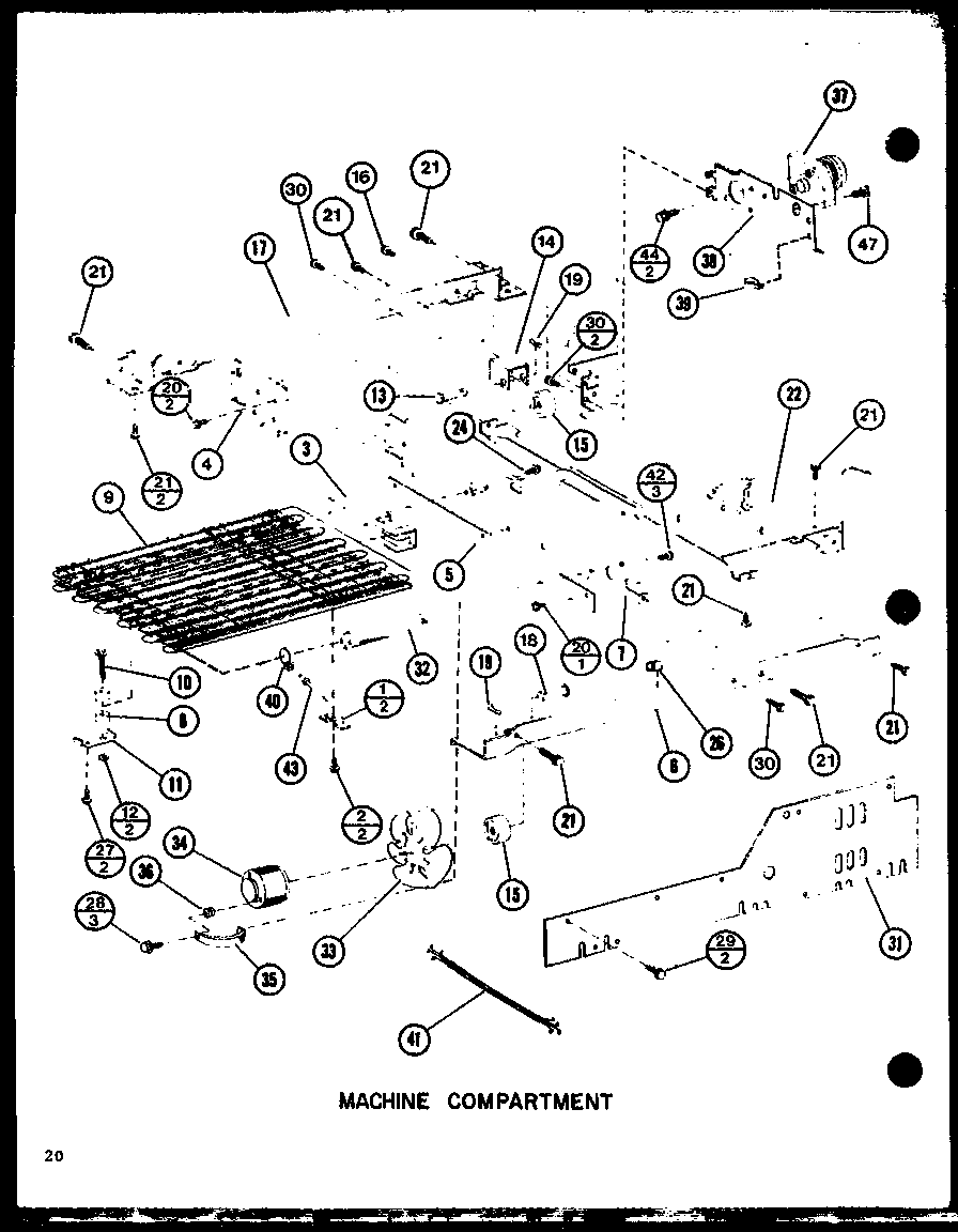 Amana 1999IW-P7731403W machine compartment diagram