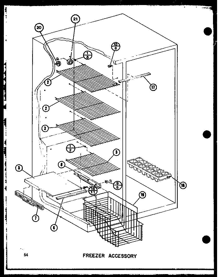 Amana IMP2800A-P77314-1W freezer accessory diagram
