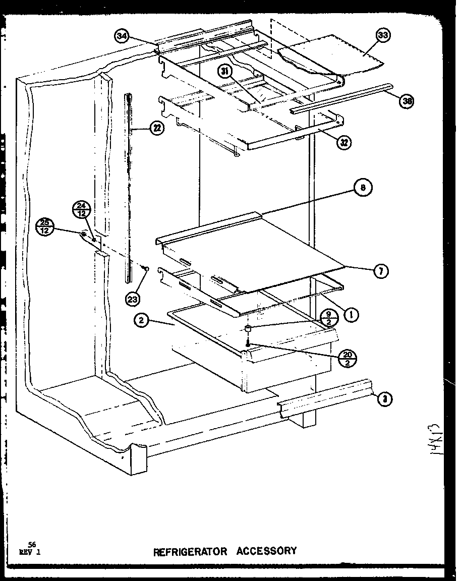 Amana IMP2800A-P77314-1W refrigerator accessory diagram