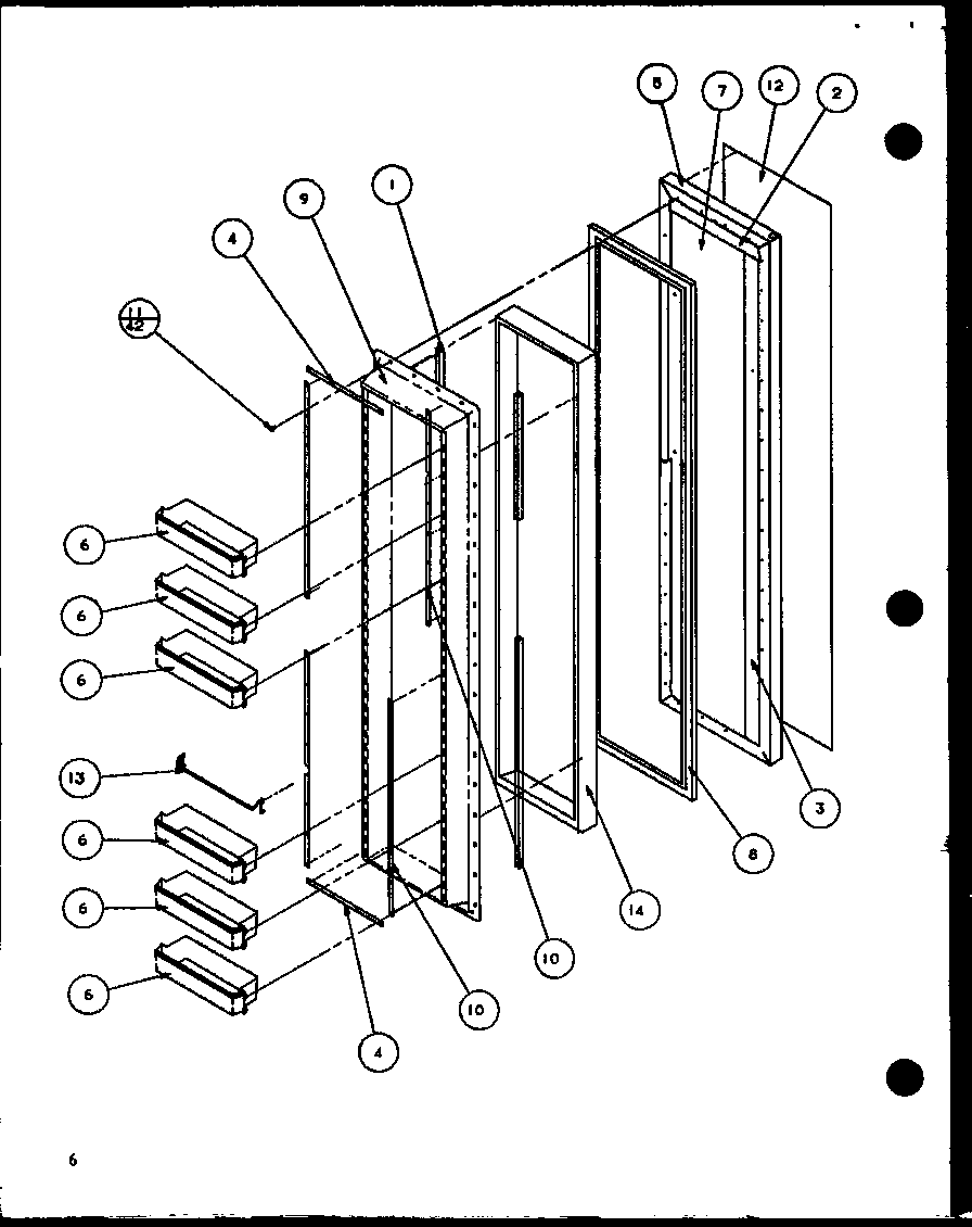 Amana SXP22H-P7836016W freezer door (sx25h/p7836005w) (sxp25h/p7836006w) (sx22h/p7836015w) (sxp22h/p7836016w) (sxp25h/p7836034w) diagram