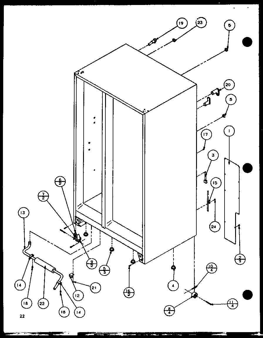 Amana SC22H-P7836014W refrigerator door (sc19h/p7804504w) diagram