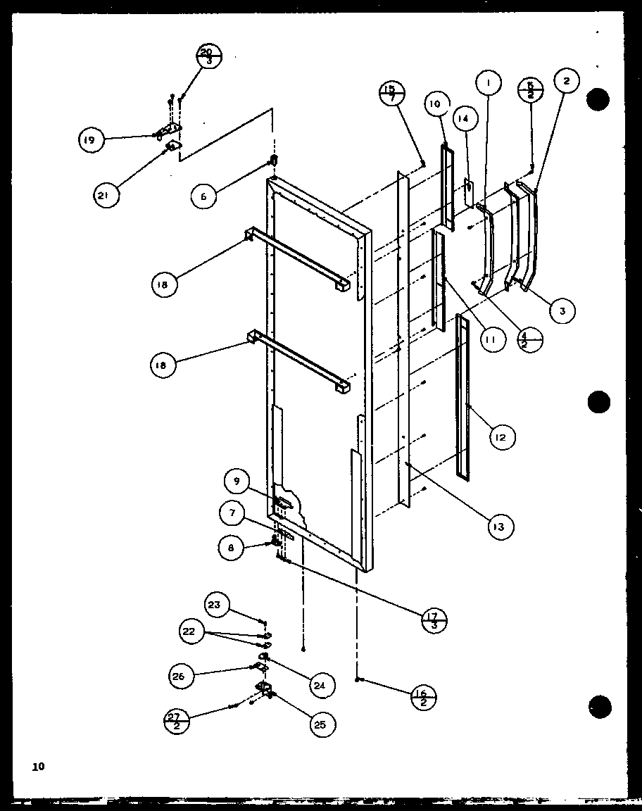 Amana SC22H-P7836014W refrigerator door (sc19h/p7804504w) diagram