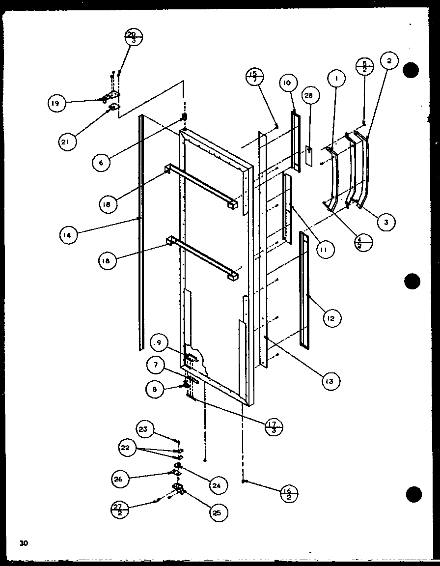 Amana SC22H-P7836014W refrigerator door (sc22h/p7836014w) (sc25h/p7836004w) diagram
