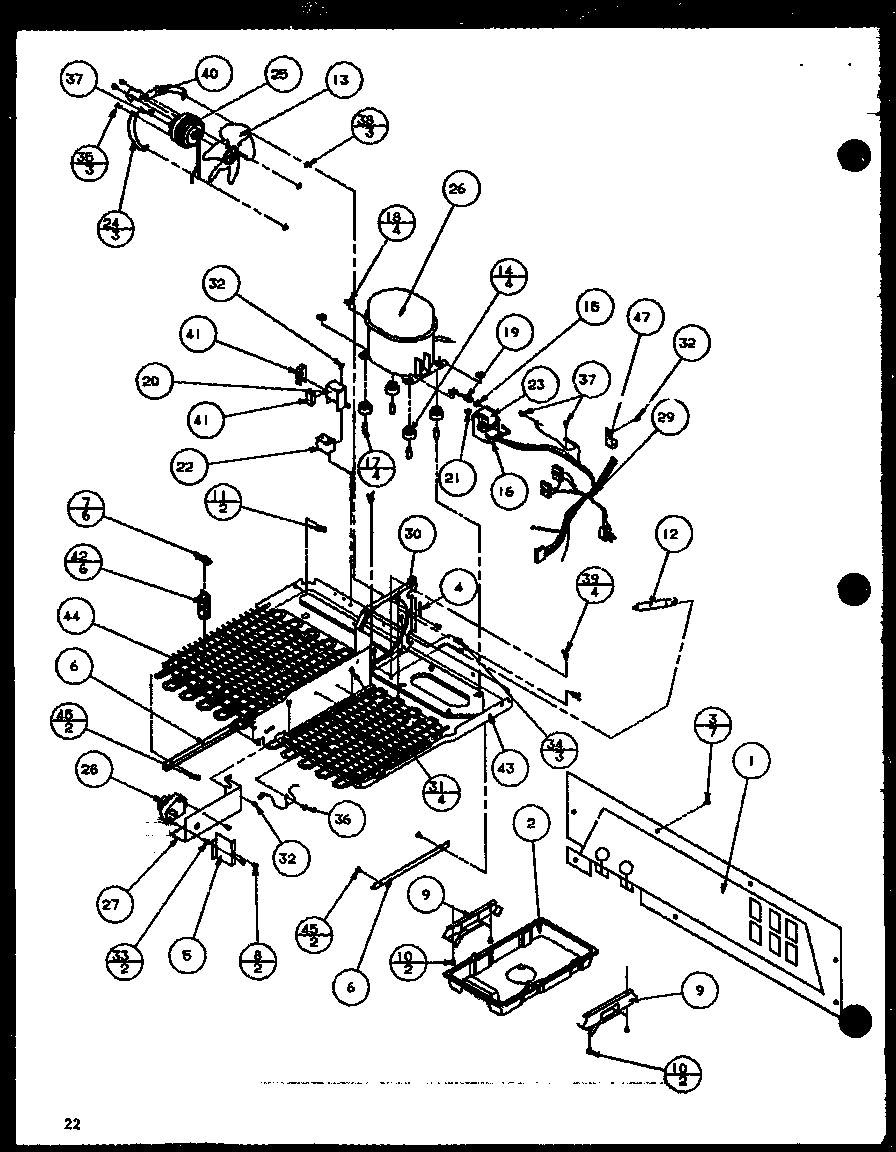 Amana SDB20H-P7836031W machine compartment (scti20h/p7836030w) (sbi20h/p7836032w) diagram