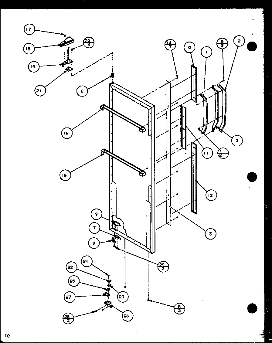 Amana SCDT22H-P7836011W refrigerator door (scd19h/p7804503w) diagram
