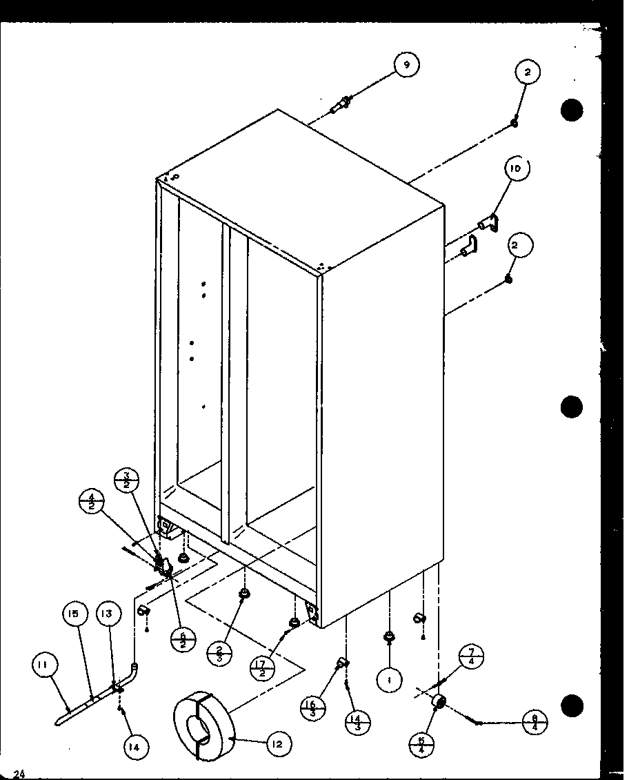 Amana SCDT22H-P7836011W water tank (scd19h/p7804503w) diagram
