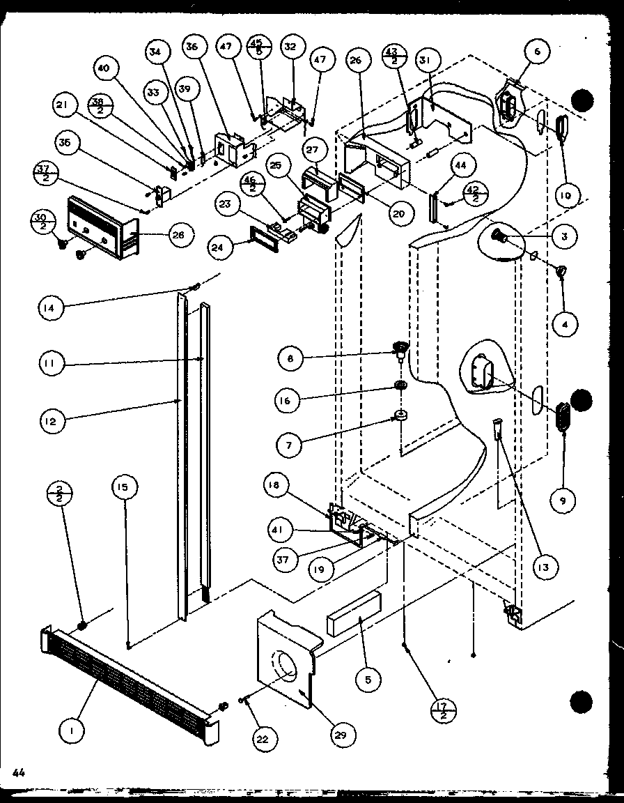 Amana SCDT22H-P7836011W refrigerator (scdt22h/p7836011w) (scdt25h/p7836001w) diagram