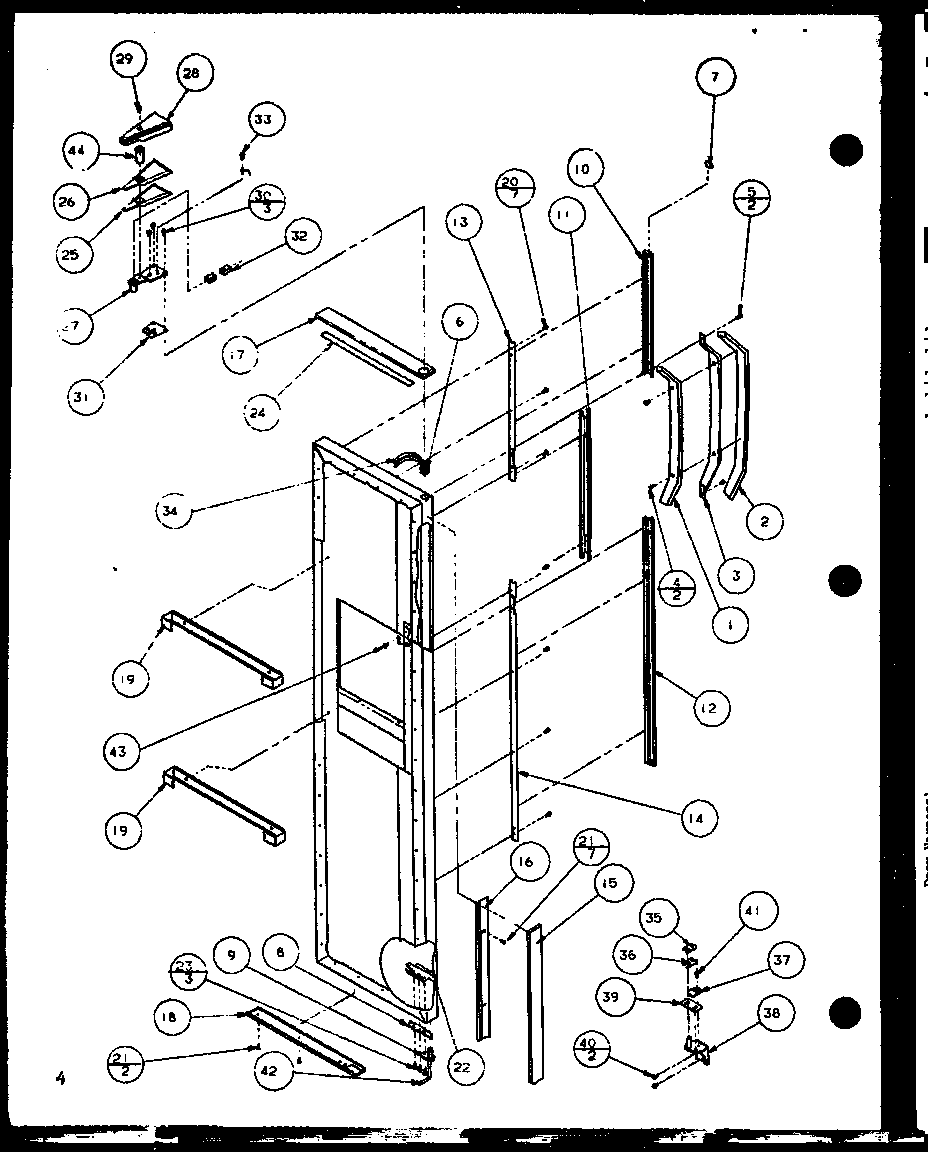 Amana SXPD25H-P7836003W freezer door diagram