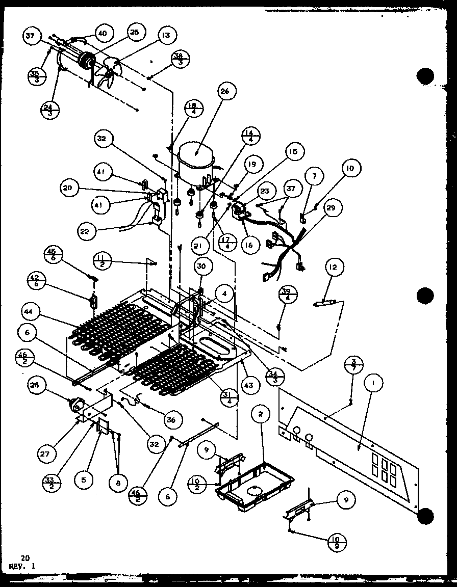 Amana SXPD25H-P7836003W machine compartment diagram