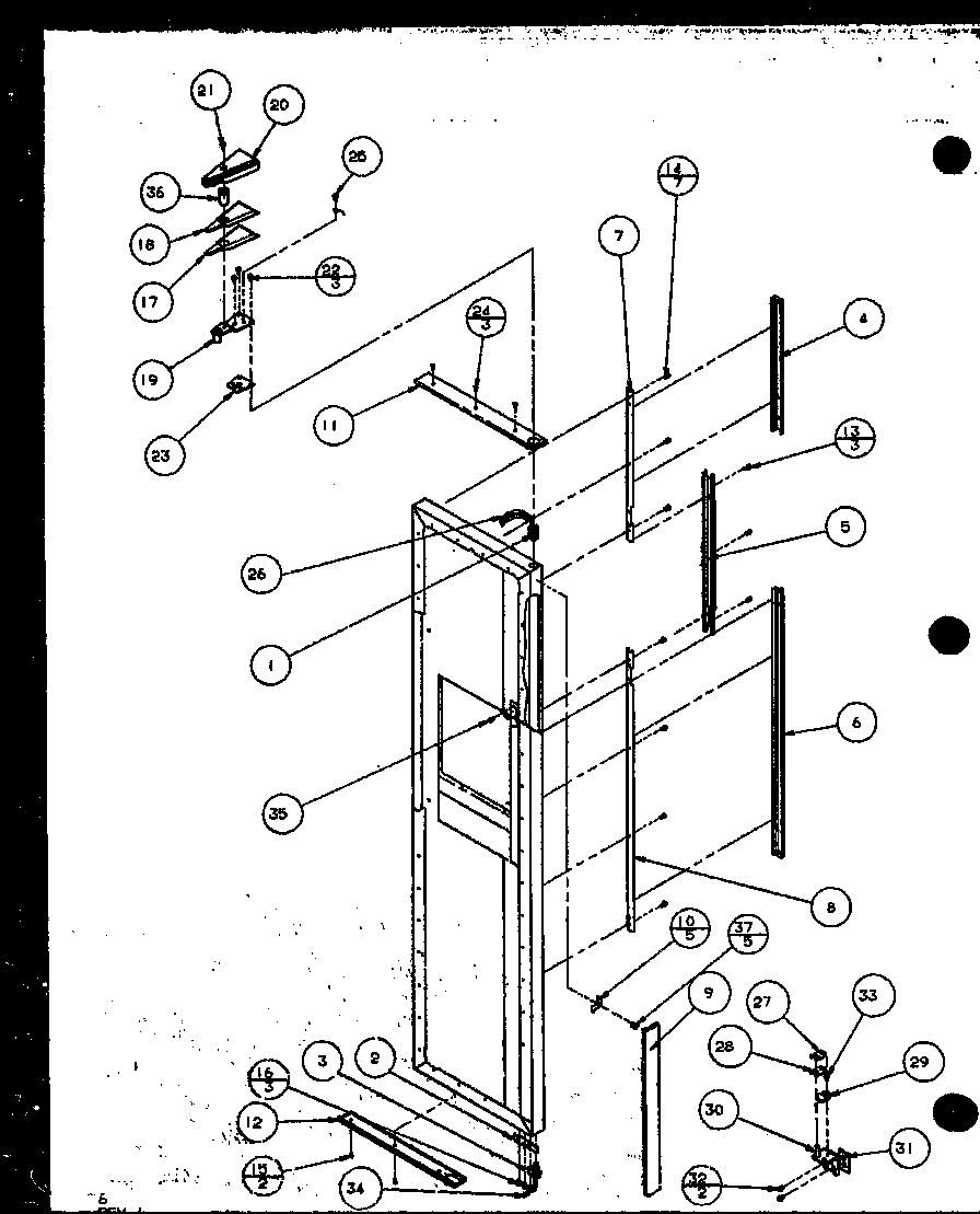 Amana SXD22MW-P1120803WW freezer door diagram