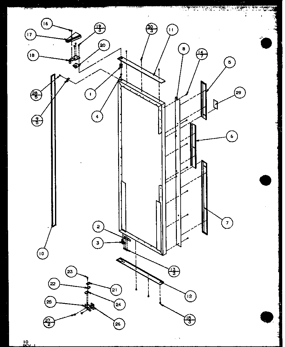 Amana SXD22MW-P1120803WW refrigerator door diagram