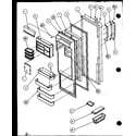 Amana SXD25MP2W-P1155103WW refrigerator door diagram