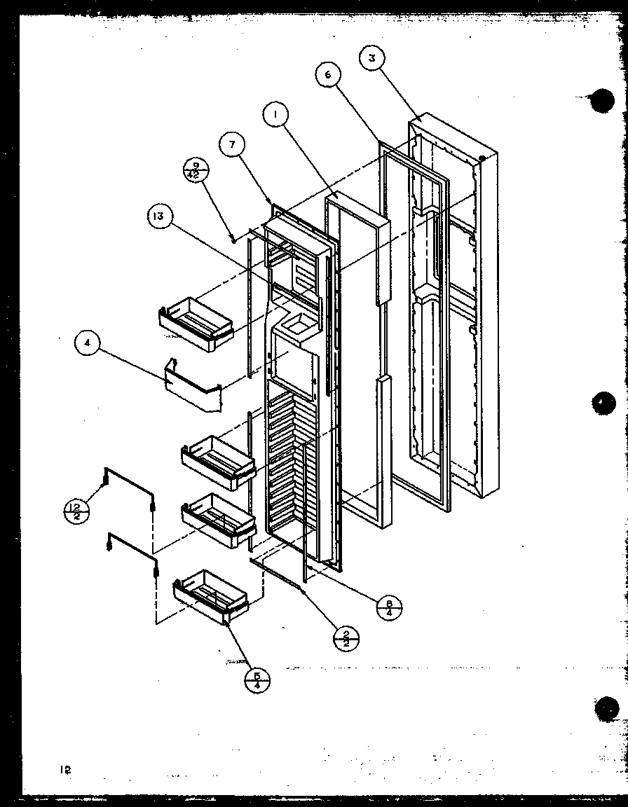 Amana 35278L-P1121806WL freezer door (36761w/p1135801ww) (36761w/p1135801ww) (36761w/p1135802ww) (36761w/p1135802ww) (36768l/p1135803wl) (36768l/p1135803wl) (36768l/p1135804wl) (36768l/p1135804wl) diagram