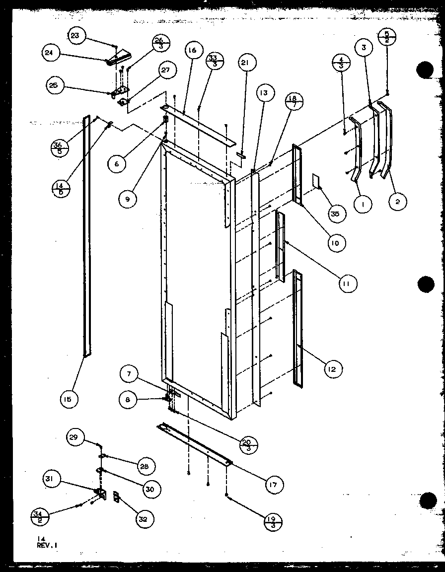Amana 35278L-P1121806WL refrigerator door diagram