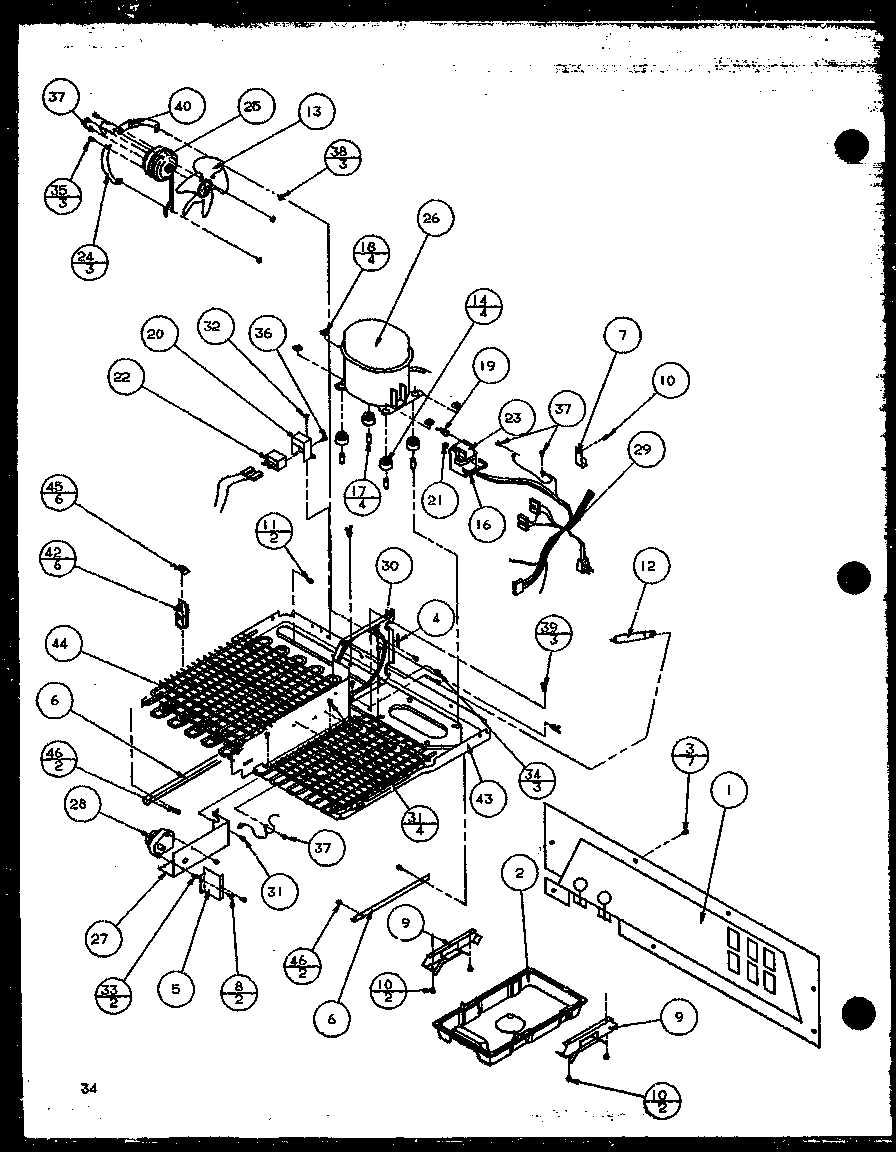 Amana 35278L-P1121806WL machine compartment - tecumseh compressor (36541w/p1121702ww) (36541w/p1121702ww) (36548l/p1121704wl) (36548l/p1121704wl) (36761w/p1135802ww) (36761w/p1135802ww) (36768l/p1135804wl) (36768l/p1135804wl) diagram