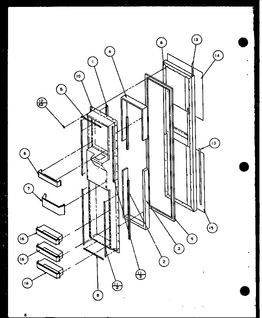 Amana SLD25ML-P11201102WL freezer door (sld22mbw/p1120805ww) (sld22mbg/p1120805wg) (sld22mbl/p1120805wl) (sld22mbw/p1120806ww) (sld22mbl/p1120806wl) (sld22mbg/p1120806wg) (sld22mb2w/p1155001ww) (sld22mb2l/p1155001wl) (sld25mw/p1121101ww) (sld25ml/p1121101wl) (sld25mg/p1121101wg) ( diagram