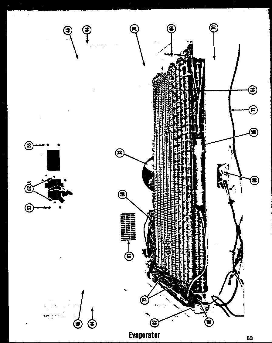 Amana T-17LD-1 evaporator (tr-19d) (tr-19ld) (tci-19d) (tci-19ld) diagram
