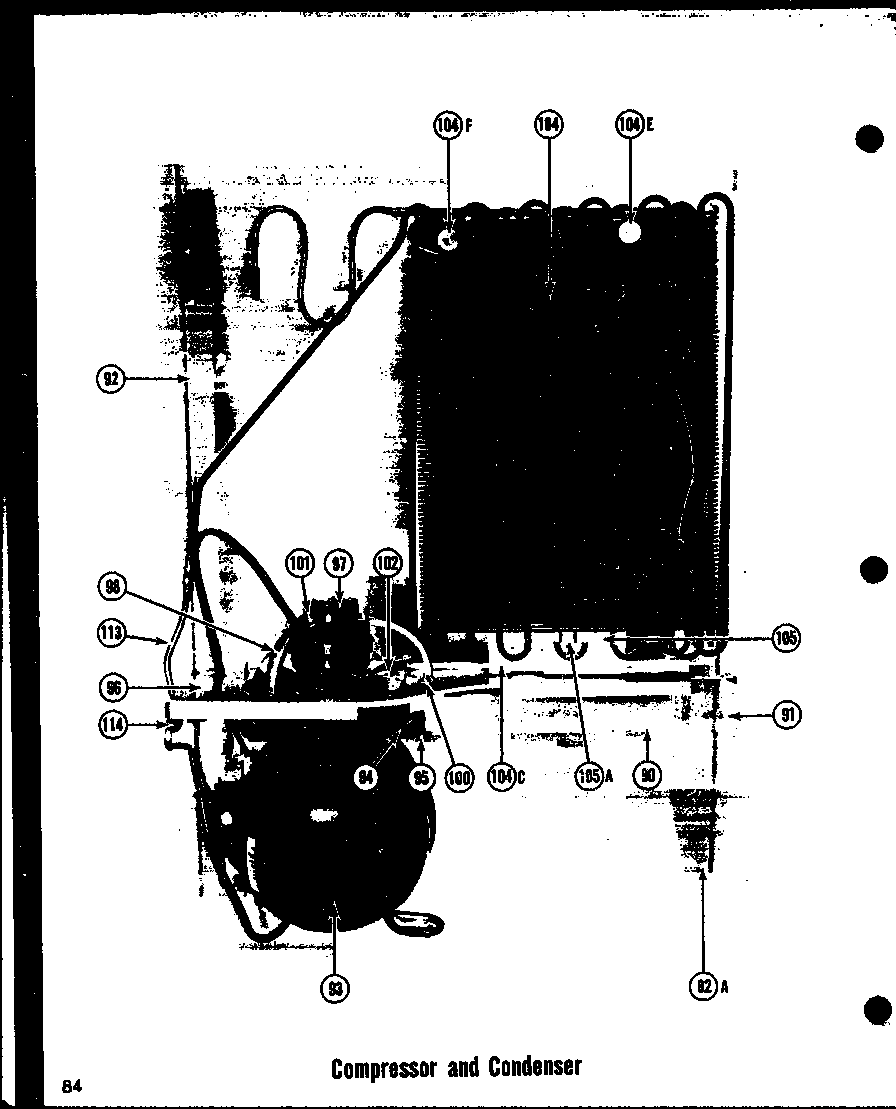 Amana T-17LD-1 compressor and condenser (tr-19d) (tr-19ld) (tci-19d) (tci-19ld) diagram
