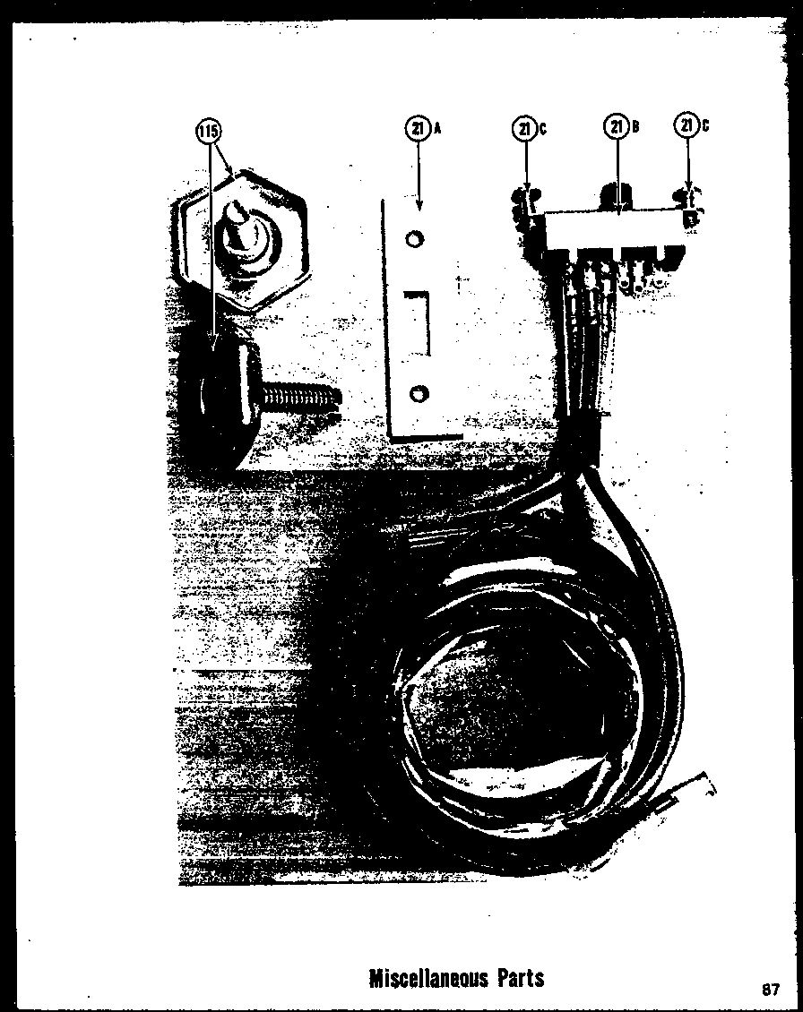Amana T-17LD-1 miscellaneous parts (tr-19d) (tr-19ld) (tci-19d) (tci-19ld) diagram