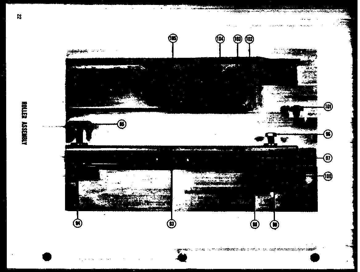 Amana TI-17E roller assembly (t-17e) (t-17le) (ti-17e) (ti-17le) (tr-17e) (tr-17le) (tri-17e) (tri-17le) diagram