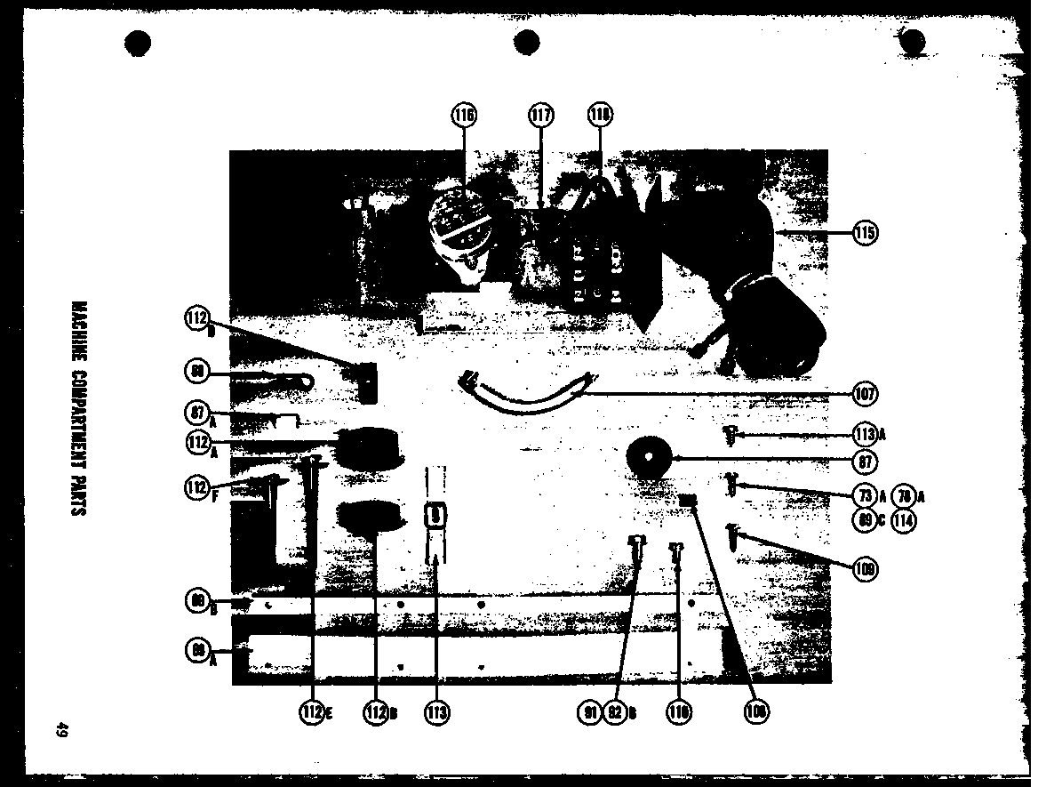 Amana TI-17E machine compartment parts (tr-19e) (tr-19le) (tci-19e) (tci-19le) diagram