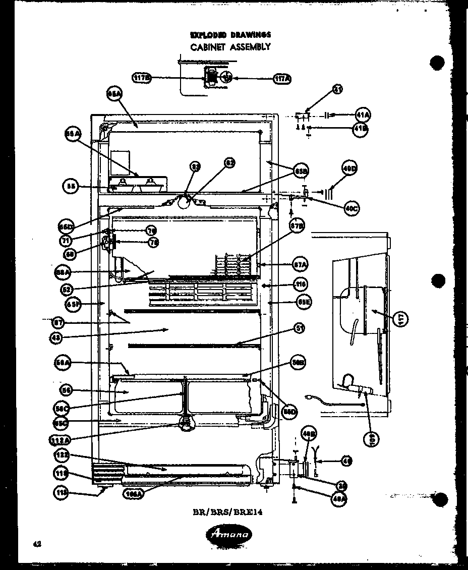 Amana BRF14 cabinet diagram